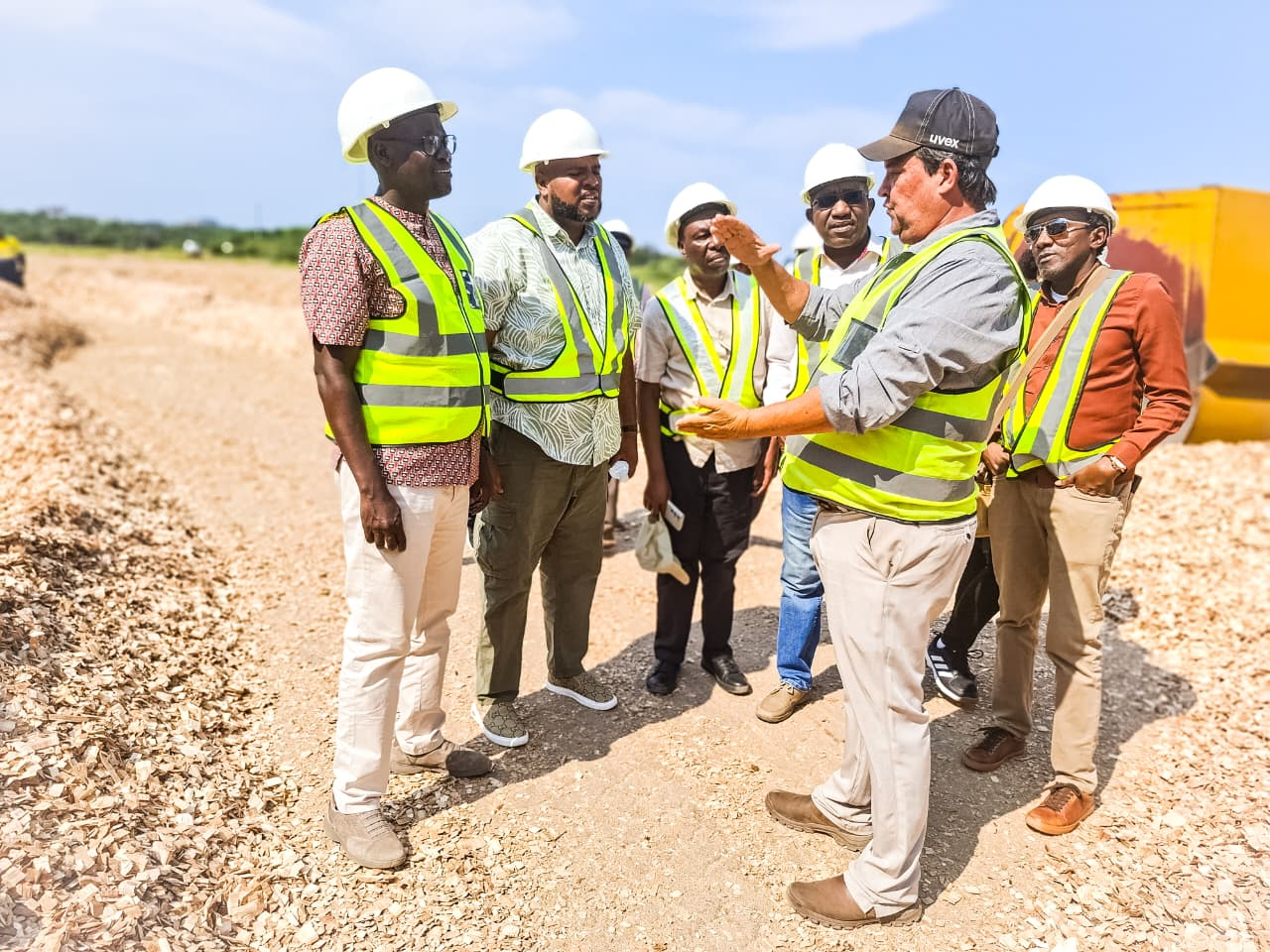 Forestry PS Mr. Gitonga Mugambi with members of the Kenyan delegation during a site visit to the NCT Forestry Agricultural Co-operative mill in Richards Bay, South Africa, on 11 November 2025, as part of the Public Forest Concessions Exposure Visit to learn from South Africa’s cooperative forestry model.  