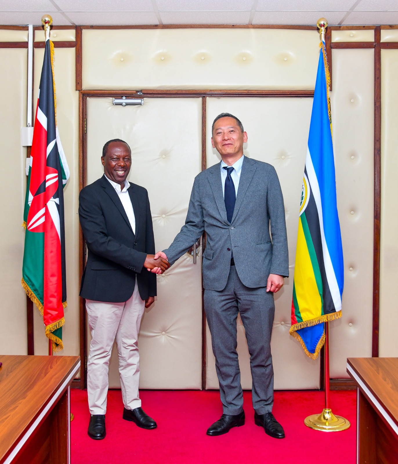 Forestry Principal Secretary Mr. Gitonga Mugambi hosted a delegation from the Japan International Cooperation Agency (JICA), led by Director General for the Global Environment Department, Mr. Ito Teruyuki, at the Ministry headquarters in Nairobi.