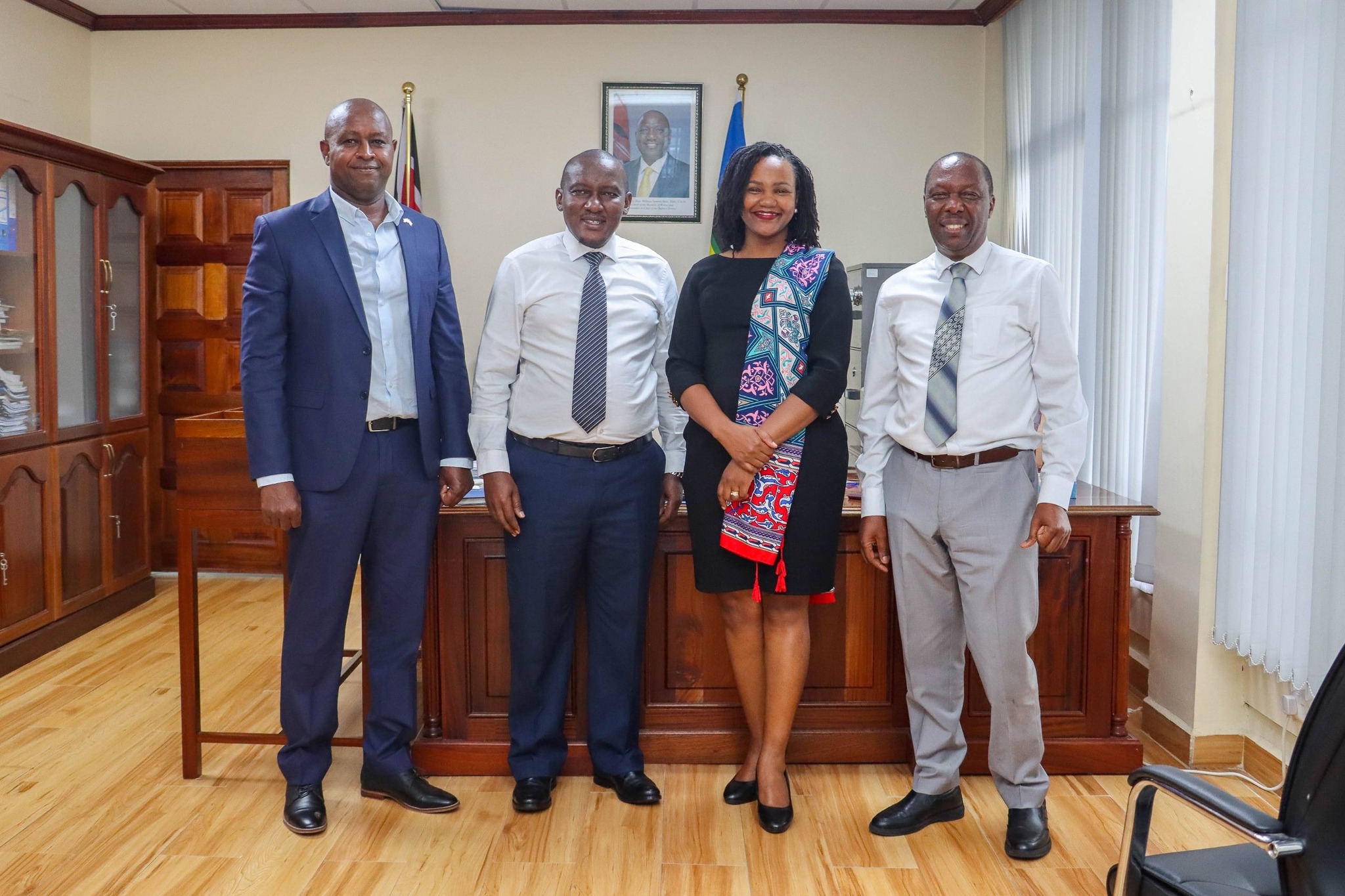 Principal Secretaries pose for a group photo after a consultative meeting aimed at strengthening collaboration on ecosystem restoration, sustainable agriculture, and food security.