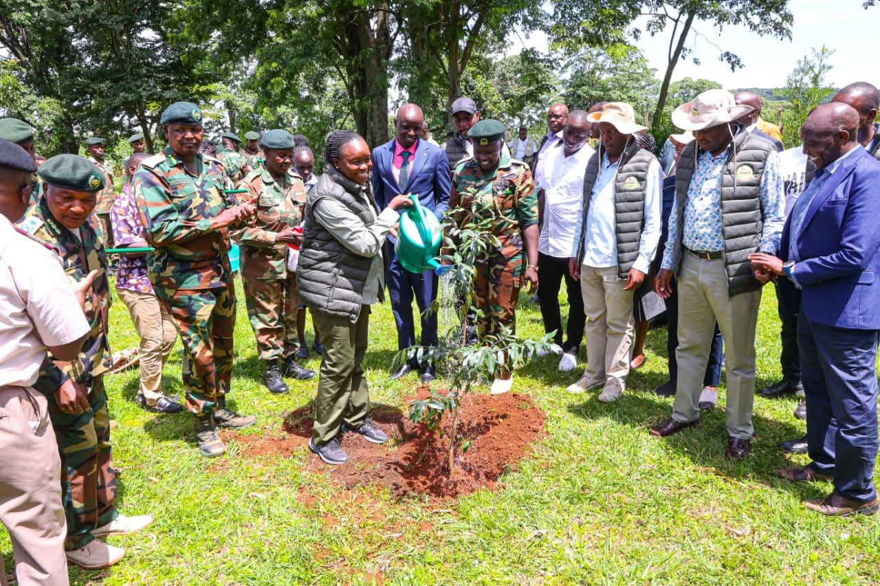 Enviroment ,Climate Change and Forest CS Dr. Deborah M. Barasa joins other government officials in planting trees at Kaimosi ATC, underscoring governments commitment to the #15BillionTrees initiative