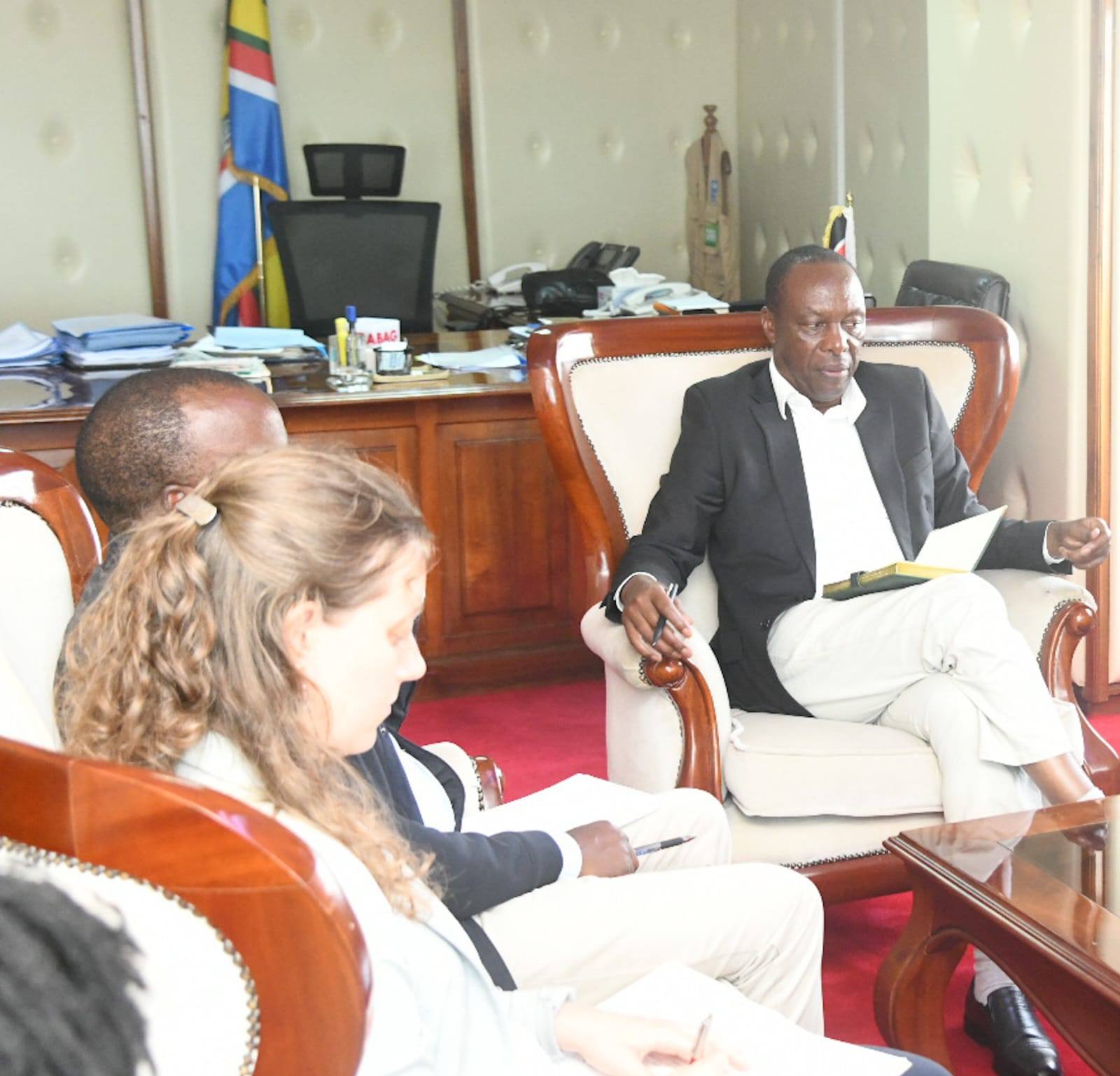  Forestry Principal Secretary Mr. Gitonga Mugambi  meeting with representatives from the United Nations Development Programme 