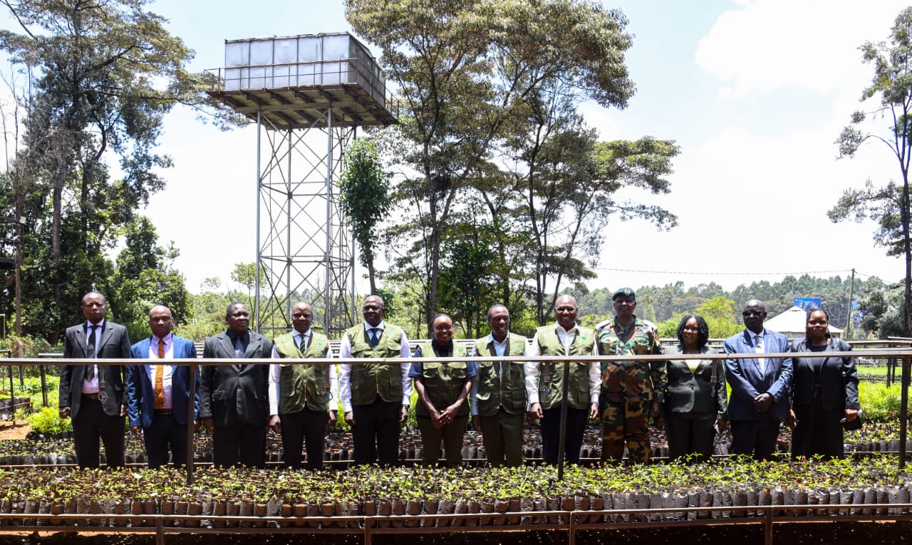 Cabinet Secretary for Environment, Climate Change and Forestry Dr. Deborah M. Barasa, Forestry Principal Secretary Mr. Gitonga Mugambi, Government Spokesperson Mr. Charles Owino, MBS, Mining Principal Secretary Mr. Harry Kimtai, Secretary for Forest Development Mr. George Tarus, Environment Secretary Dr. Selly Kimosop, Secretary Administration Mr. Patrick Meso, Chief Conservator of Forests Mr. Alex Lemarkoko, among other senior Government officials