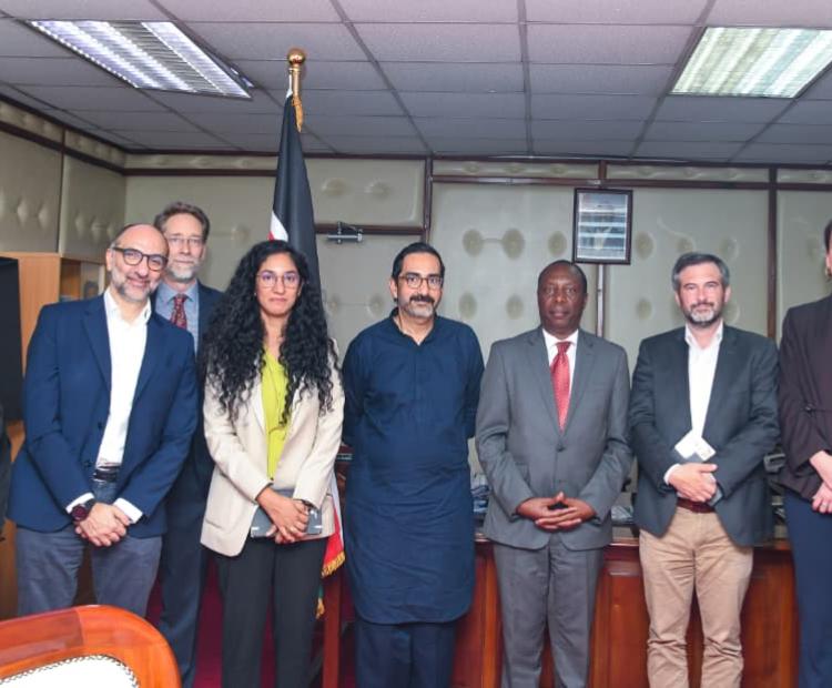  Forestry PS Mr. Gitonga Mugambi poses with a World Bank Group delegation, led by Mr. Isfandyar Zaman Khan, at the Ministry of Environment, Climate Change and Forestry Headquarters, Nairobi, on 18 November 2025, during discussions on climate finance and the #15BillionTrees National Tree Growing and Ecosystem Restoration Programme.  