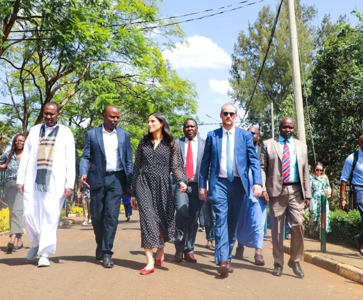  Forest Development Secretary Mr. George Tarus joined the leadership of the Kenya Forest Service (KFS), led by Commandant Mr. Mohammed A. Mohammed, in hosting France’s Minister of State for Francophonie and International Partnerships and French Citizens Abroad, Ms. Eléonore Caroit, during a high-level visit to Karura Forest.