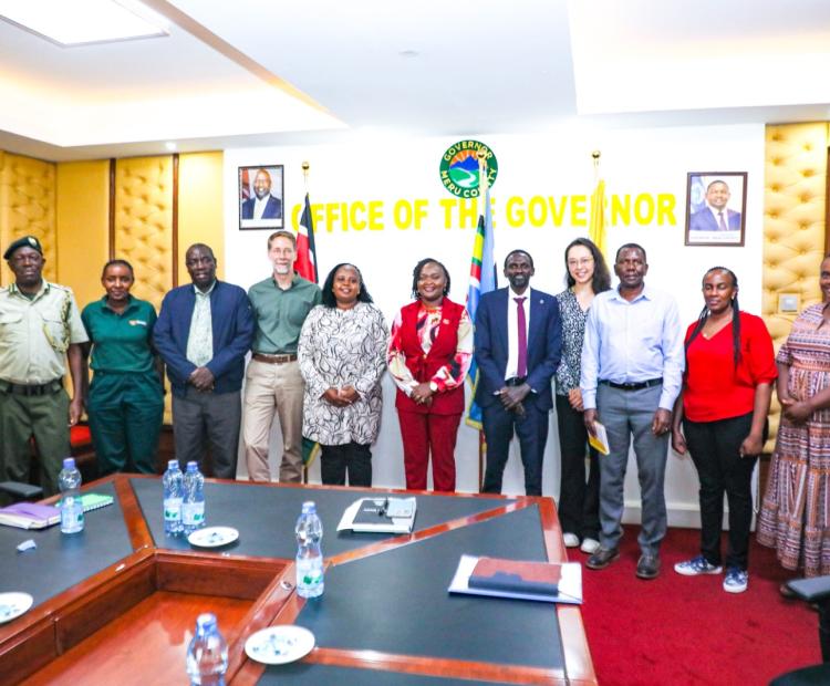 The Project Coordinator of the Kenya Watersheds Services Improvement Project (KEWASIP), Dr. Winnie Musila, led her team on a courtesy visit to the Deputy Governor of Meru County, Ms. Linda Kiome, to strengthen collaboration on landscape restoration efforts.