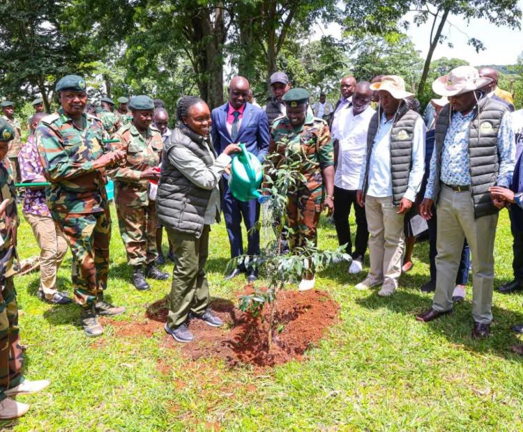 Enviroment ,Climate Change and Forest CS Dr. Deborah M. Barasa joins other government officials in planting trees at Kaimosi ATC, underscoring governments commitment to the #15BillionTrees initiative