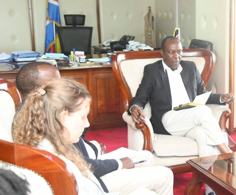  Forestry Principal Secretary Mr. Gitonga Mugambi  meeting with representatives from the United Nations Development Programme 