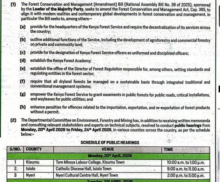 Public Participation Notice