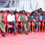Enviromentalist Hillary Kibiwot alongside Government officials during the 7th edition of the Kaptagat annual tree planting at Kessup Forest.