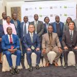 Secretary, Forest Development, Mr. George Tarus poses for a photo alongside the Ambassador of Japan to Kenya, His Excellency Hiroshi Matsuura (left) and other stakeholders